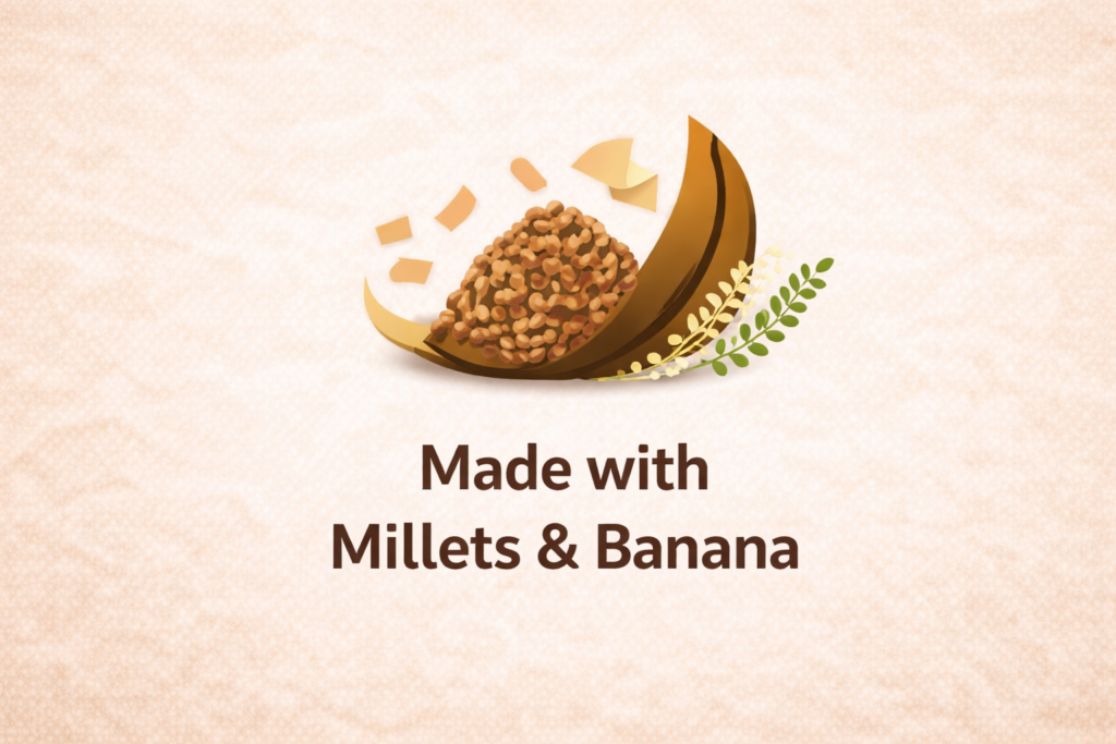 Made with millets and banana ingredients